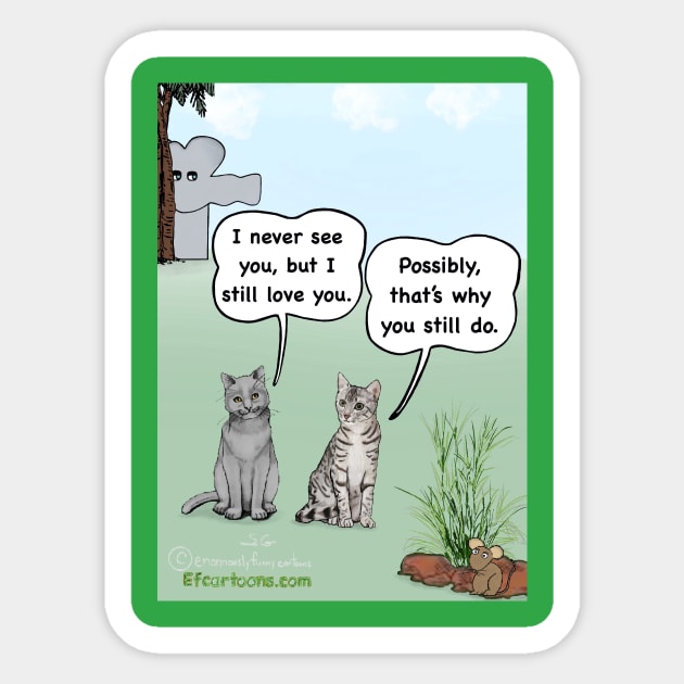 Cat Crushes Sticker by Enormously Funny Cartoons